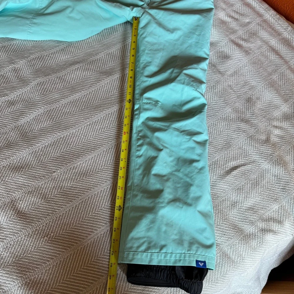 Roxy Backyard Girls Snow Pants Aqua Blue DryFlight 10K Ski Snowboard Size 16 XXL